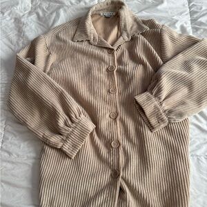 HYFVE Cream Ribbed Knit Sweater